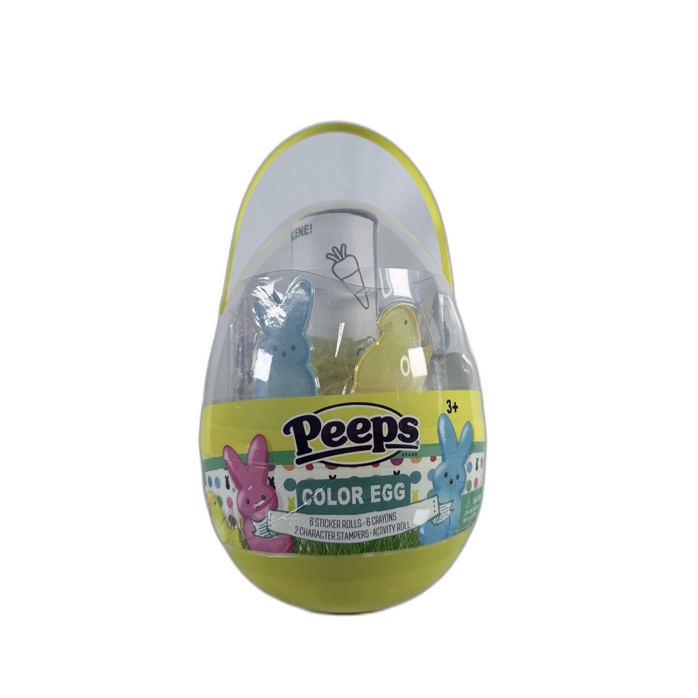 Peeps Color Egg Activity Set 6 Crayons 6 Sticker Rolls 2 Stampers Kids‎ Art Kit